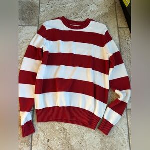 Red and White Striped Sweater
